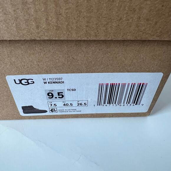 UGG Kennadi Suede Fringe Ankle Boots In Thunder Cloud Size 9.5 - Picture 11 of 12